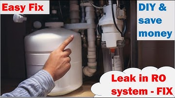 Zelf een waterlek in een RO-systeem onder de gootsteen eenvoudig oplossen | Lekkages in het omgek...