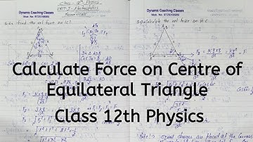 Numerical, Force on Centre of Equilateral Triangle, Chapter 1, Electric Charges and Fields, Class 12
