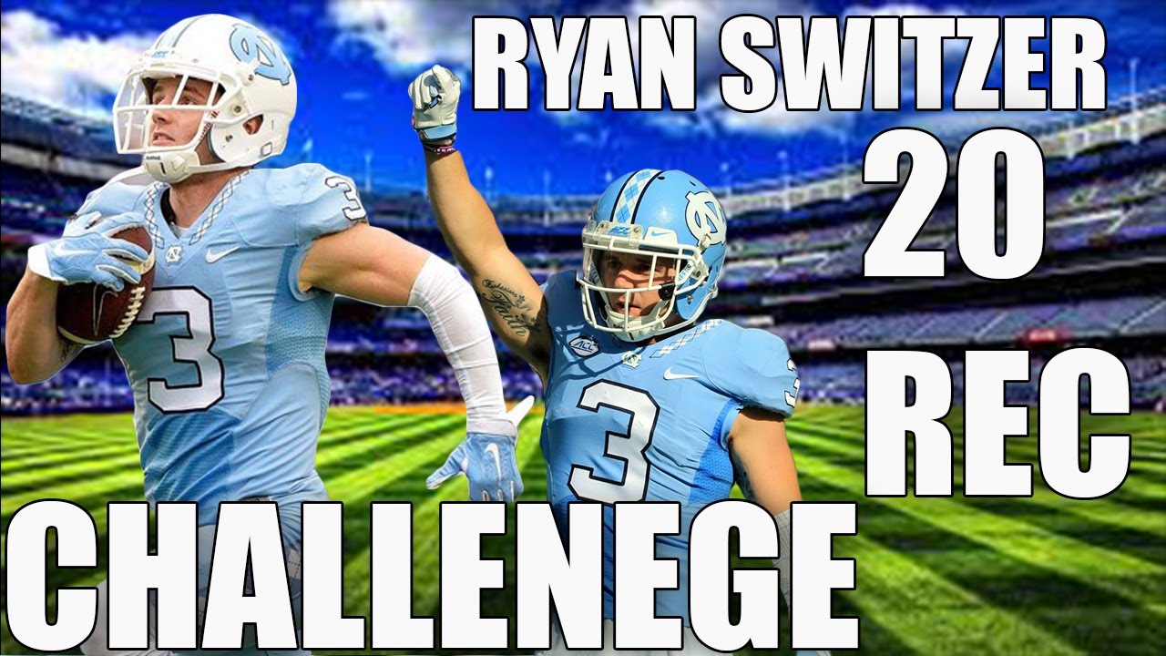 north carolina football coaches Ryan Switzer 20 Catch Challenge! Can I Get 20 Catches In a Game with Ryan Switzer?- NCAA Football 17