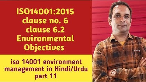ISO14001 ems clause 6.2.1 environmental objectives in hindi urdu