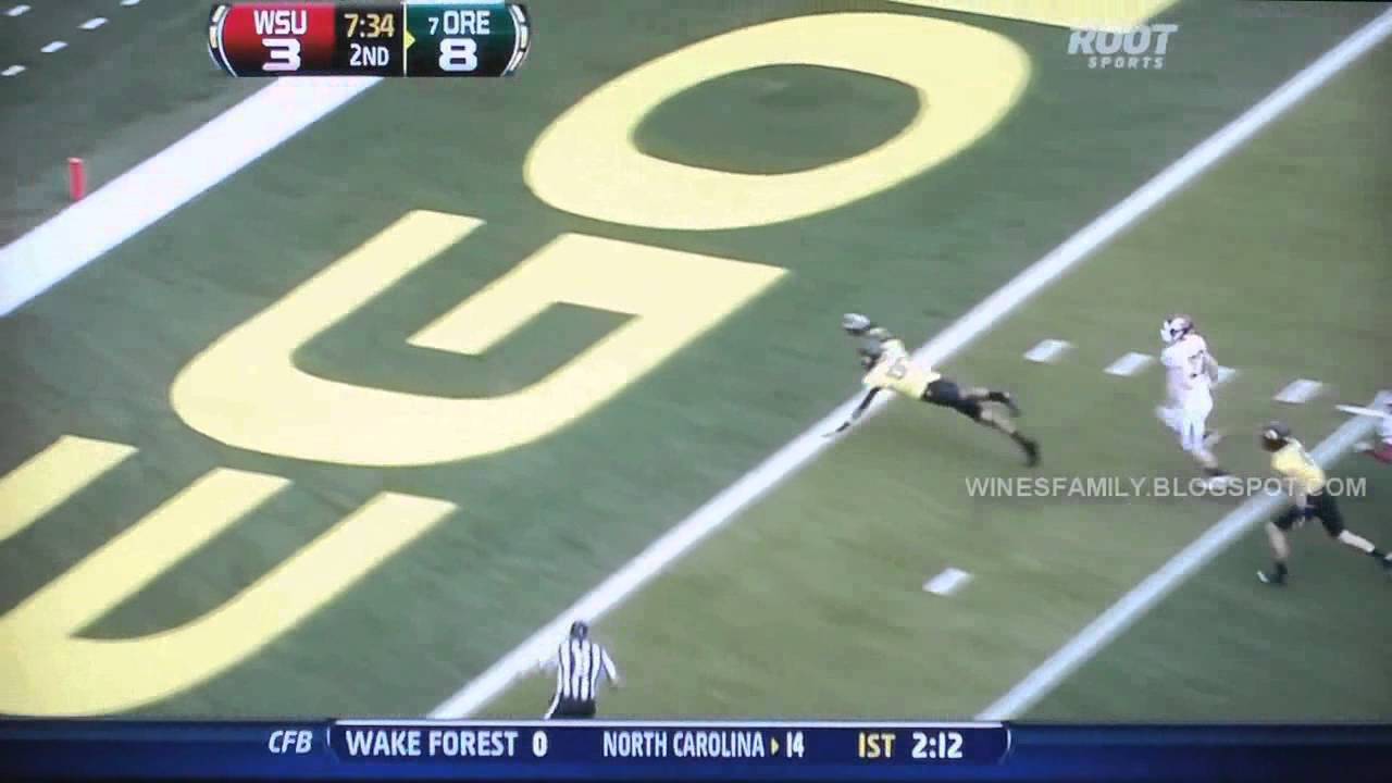 Lavasier Tuinei 55 yard reception for TD vs WSU 10/29/2011