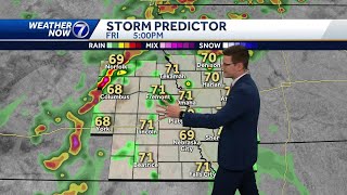 Spotty shower, tshower chances stick around Friday