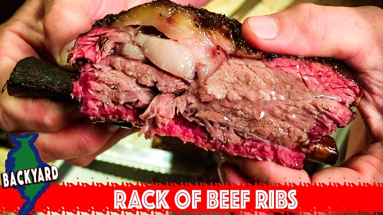 How to Smoke a Rack of Beef Ribs - YouTube