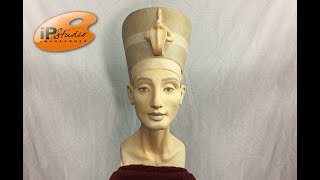 como fazer uma escultura em cimento da Nefertiti  - Curso de Desenho IPStudio