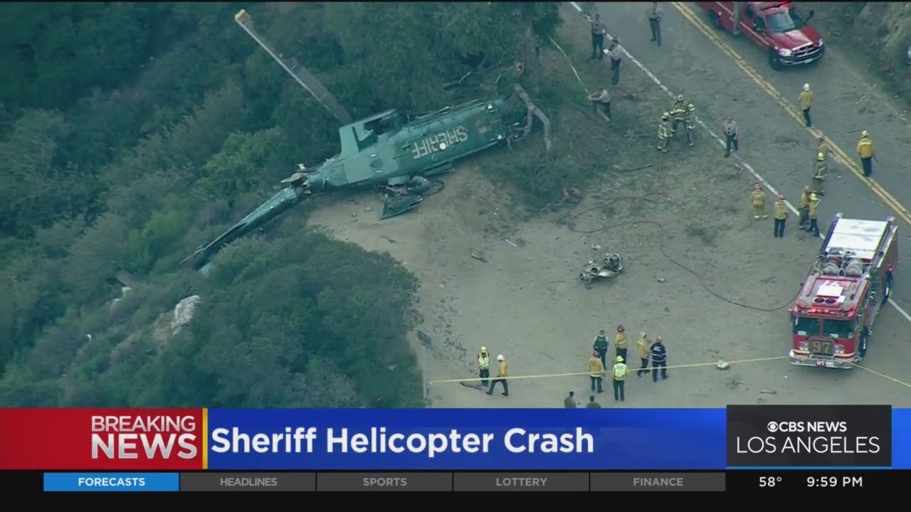 LASD Helicopter Crashes On Way To Rescue Victims of Rollover Vehicle Crash, 5 Deputies Transported