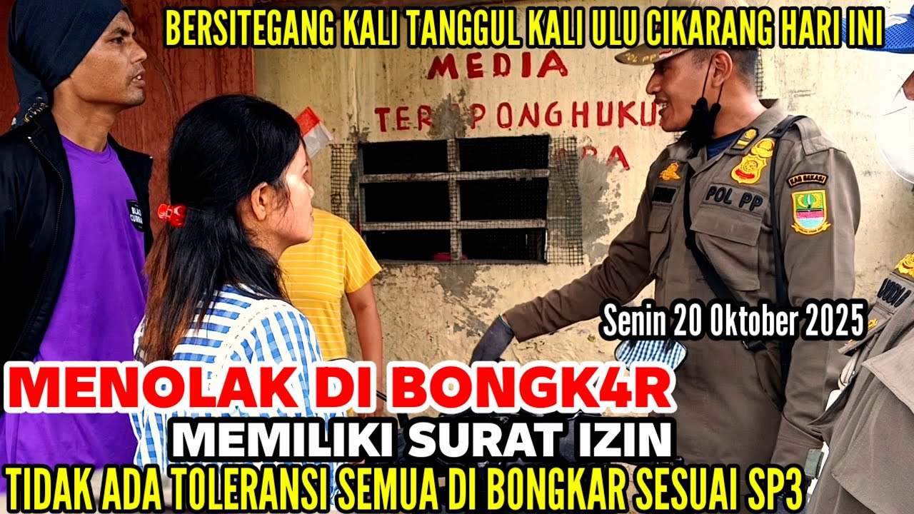 BERSITEGANG‼️MENOLAK DI BONGKAR ‼️ PETUGAS TETEP EKSEKUSI BANGLI DI KALI ULU TANGGUL IRIGASI GCC 