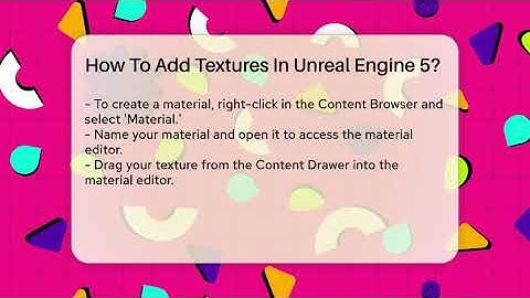 How To Add Textures In Unreal Engine 5? - The Animation Reel