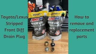 Lexus/Toyota Front Diff Service with Stripped Drain Plug by Erik's Adventure Lab 270 views 9 months ago 7 minutes, 24 seconds