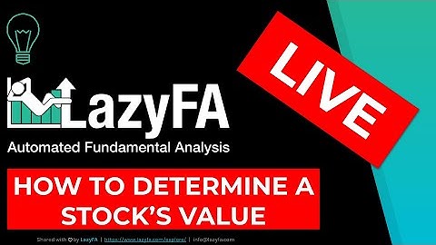LazyFA Live - How to Value a Stock With Discounted Cash Flow Analysis