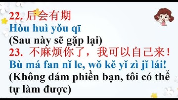 50 CÂU GIAO TIẾP TIẾNG TRUNG THÔNG DỤNG- DỄ HỌC DỄ NHỚ