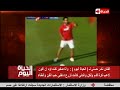 الحياة اليوم مشهد للتاريخ لـ الفنان تامر حسني بقميص النادي الأهلي في ملعب المباراة
