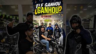 Ele ganhou uma moto zero km