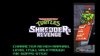 Teenage Mutant Ninja Turtles  Shredder's Revenge Character RAPHAEL Review Gameplay 4k dtsx.