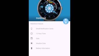 IronDroid watch face for Android Wear screenshot 1