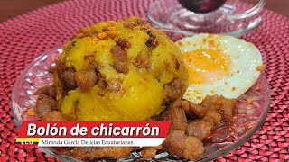 ☕️DESAYUNO FÁCIL, RÁPIDO Y SABROSO  BOLÓN DE CHICHARRÓN‼️♨️🇪🇨😘👌 by Miranda García Delicias Ecuatorianas 3,527 views 9 days ago 5 minutes, 13 seconds