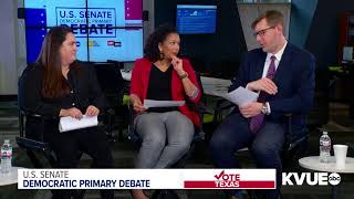 Ashley Goudeau, Patrick Svitek and Ashley Lopez preview U.S. Senate Democratic debate | KVUE