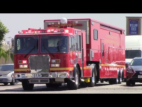 LACoFD Battalion 7 & Hazmat TF 105 Responding