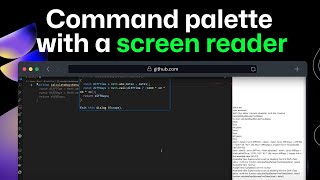 Using GitHub Copilot in the command palette with a screen reader | Tutorial | Accessible coding