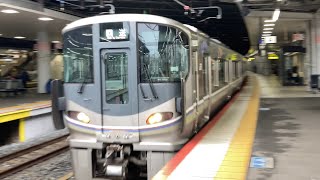 【4K】JR京都線 225系100番台６両編成 回送 新大阪駅通過