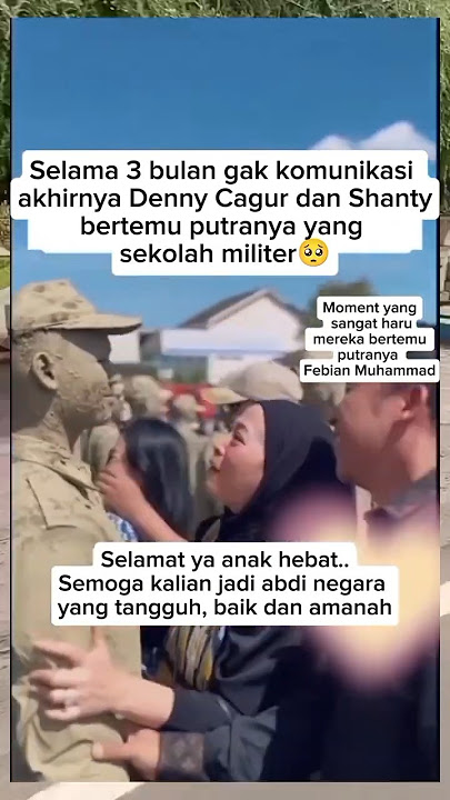 Moment Haru Denny Cagur dan Shanty bertemu Putranya Sekolah Militer   #shortvideo #artist #fypviralシ