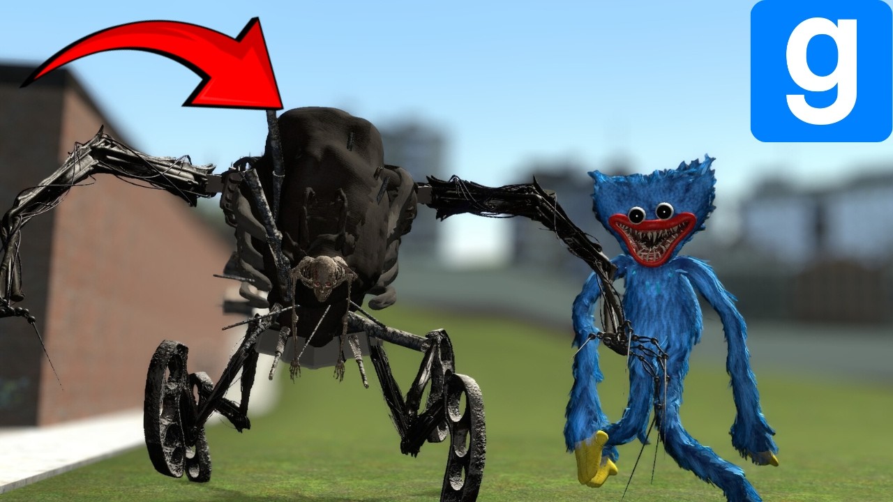 GMod Poppy Playtime Chapter 5 Prototype and Huggy chase me!
