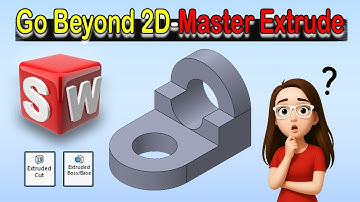 SolidWorks 3D Part Modeling: Extrude Boss & Extruded Cut Tutorial ✏️🧱