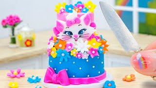 Satisfying Miniature Cat Cake Decorating - Fresh Tiny Green Tea Matcha Cake Repice by Mini Tasty 149,204 views 1 year ago 11 minutes, 41 seconds