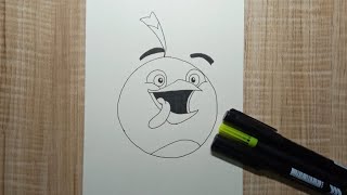 How to Draw Black Angry Bird From The Angry Birds Movie Step by Step screenshot 2