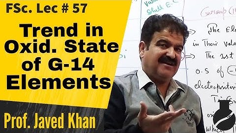 Trends of Oxidation States of Group (14) || (Gp ivA) Elements | (L-57) | 2nd year Chem | Urdu| Hindi