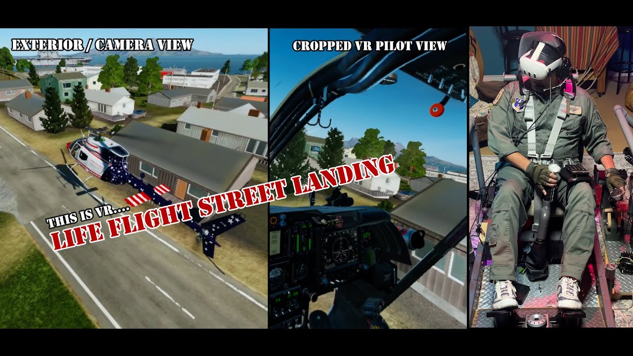 This is VR...Life Flight street landing in DCS Meta Quest