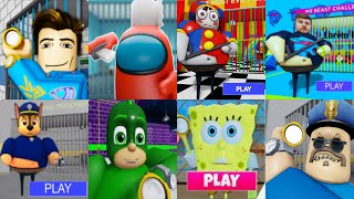 All Games BARRY COP PRISON RUN Roblox Among Us Digital Circus Mr Beast Paw Patrol Pj Masks Spongebob