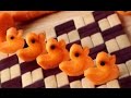 How to Make Five Little Ducks | Vegetable Carving Garnish | Carrot Ducks | Party Food Decoration