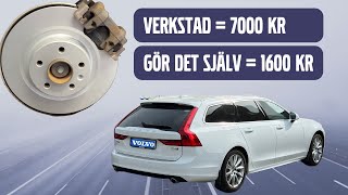 Hur man byter bromsar bak på Volvos nya SPA plattform V60, XC60, S90, V90, XC90.
