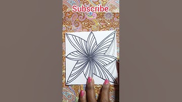 Simple Geometric pattern //3d zentangle art// 3d drawing // line illusion #shorts