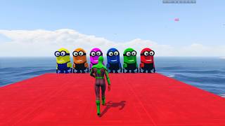 GTA 5 Spiderman Vs Colourful Minions Ragdolls Ep-05