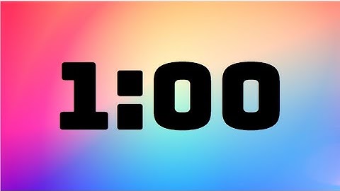 1 Minute Timer With Countdown (No Music)