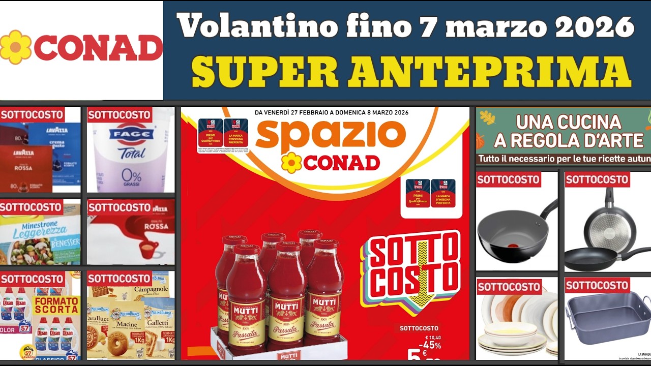 volantino Spazio CONAD fino 8 marzo 2026 ✅ #anteprima SottoCosto 🔥 Offerte promozioni