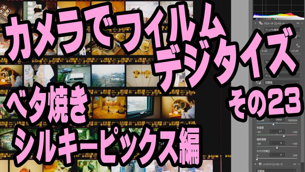 カメラでフィルムデジタイズ 23 ベタ焼き ネガカラー編 Silkypix Youtube
