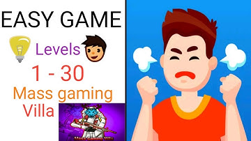 Easy game level 1-30 | Easy game Brain Test & Tricky Mind Puzzle tips | How to play #MassGamingVilla