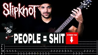 【SLIPKNOT】[ People = Shit ] cover by Masuka | LESSON | GUITAR TAB