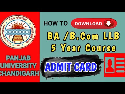 pu ba/bcom llb admit card kaise download karen|pu ballb admitcard 2021|panjab university chandigarh