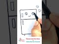 How To Draw Fridge Easy Shorts Fridge Drawing Refrigerator Viral Youtubeshorts 