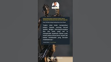 Hakim Menjatuhkan Hukuma Harus Setidaknya Berdasarkan Dua Alat bukti #hukum #lawyer #pengacara