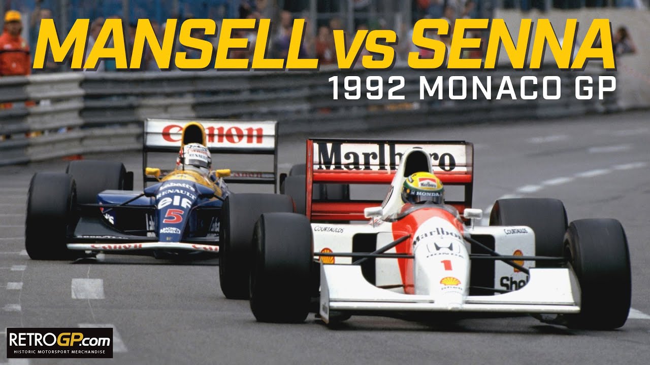 Mansell vs Senna Monaco92 YT - YouTube