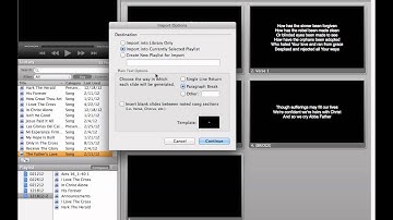 ProPresenter v.4.2.9: Import Lyrics From PDF Using Text Editor