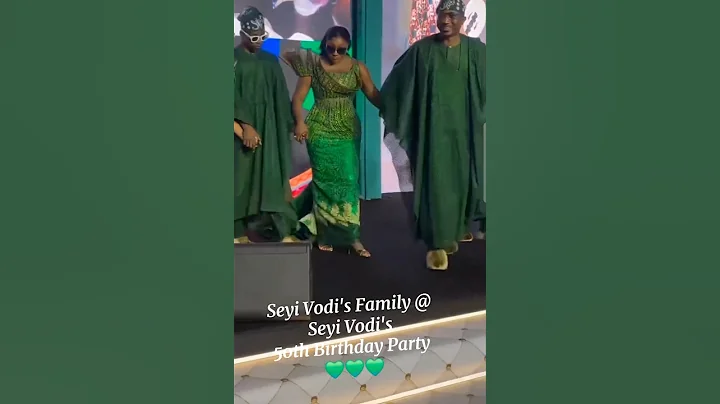 Seyi Vodi's Family @ Seyi Vodi's 50th Birthday Party 💚💚💚