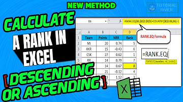 How to Calculate a Rank in Excel Descending  or Ascending ( Step-by-Step )