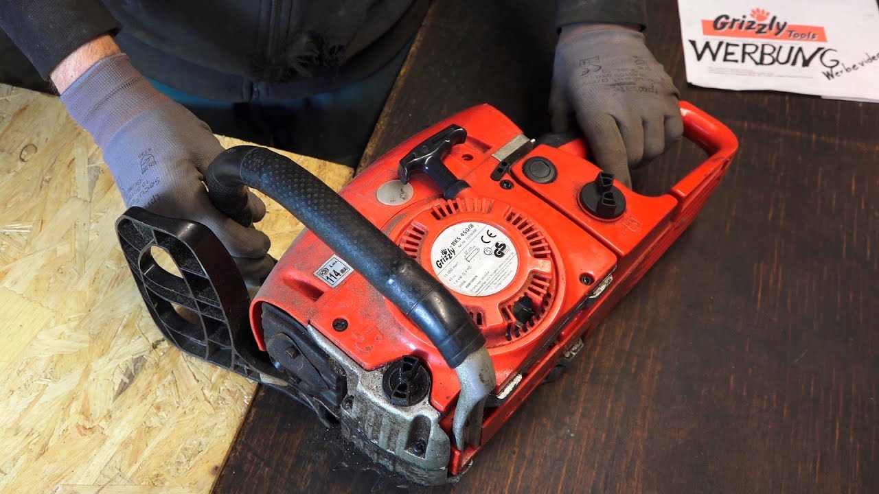 China Schrott 锯 NEIN - Bitte nur RICHTIG einstellen Komatsu Klon läuft Grizzly ATIKA Kettensäge