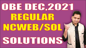 OBE Answers December 2021 DU Regular NCWEB SOL Open Book Exams Solutions | EduTrix | AshokKumar