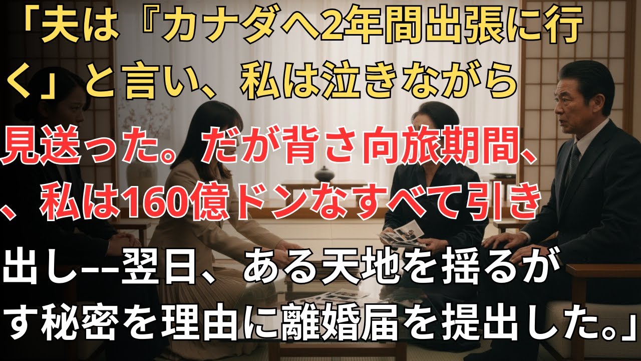 😡「カナダへ出張」と言った夫の本当の目的――愛人との海外移住計画を知った私は、160億ドンを引き出した